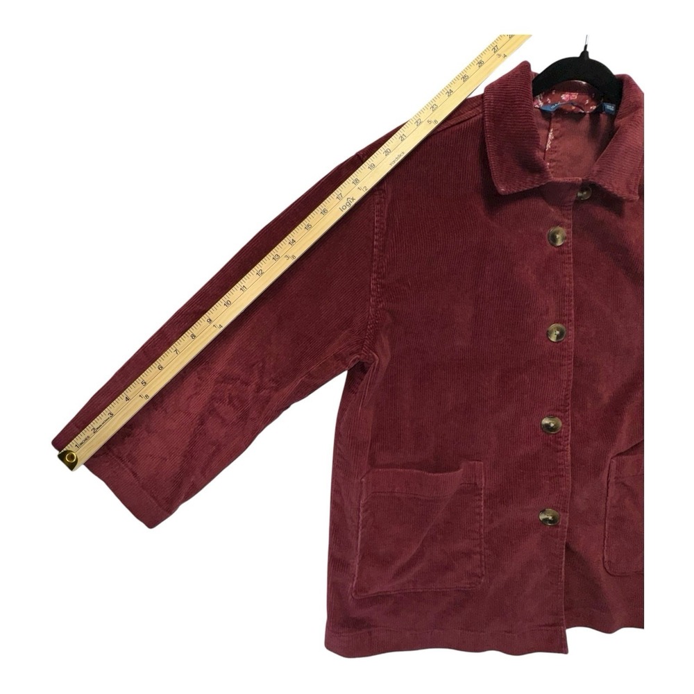 Isaac Mizrahi Live! Maroon Corduroy Jacket Blazer US Size Large - Picture 14 of 15